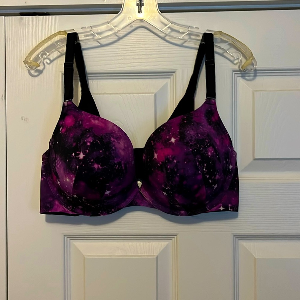 Torrid XO Plunge Push Up Bra - Purple Galaxy Print